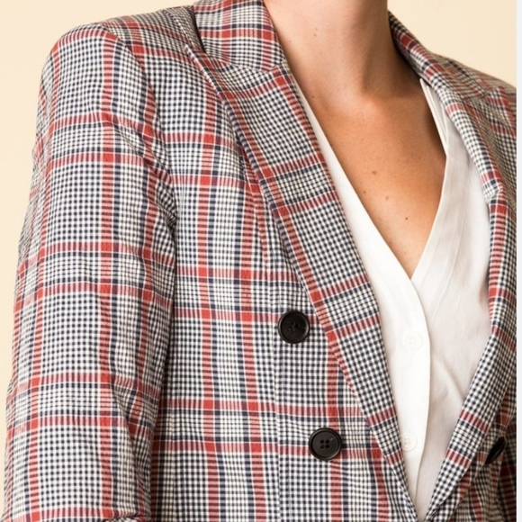 VERONICA BEARD CALDWELL DICKEY PLAID BLAZER EXCELLENT CONDITION SIZE 0 - Picture 5 of 5